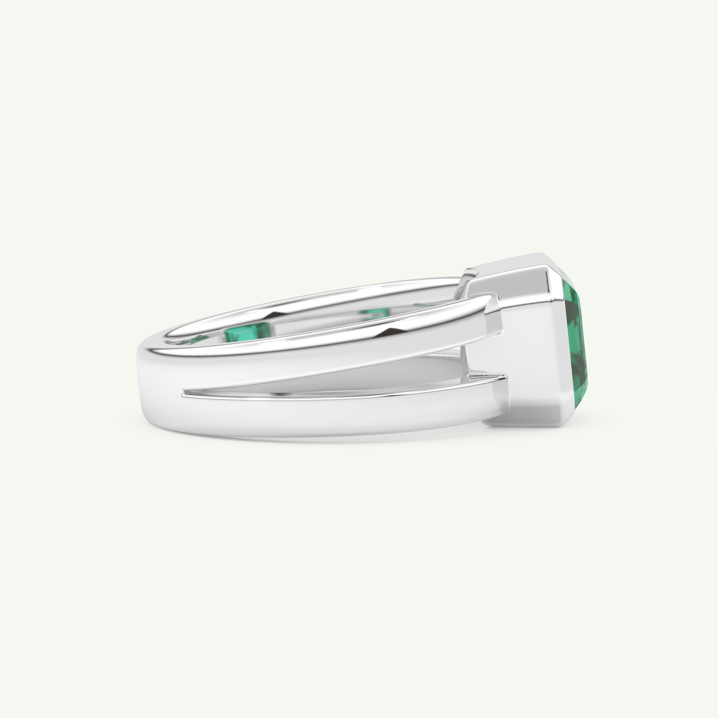 2.56 CT Emerald Cut May-Emerald Solitaire Birthstone Engagement Ring 14