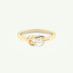 June-Pearl Solitaire Birthstone Engagement Ring 1