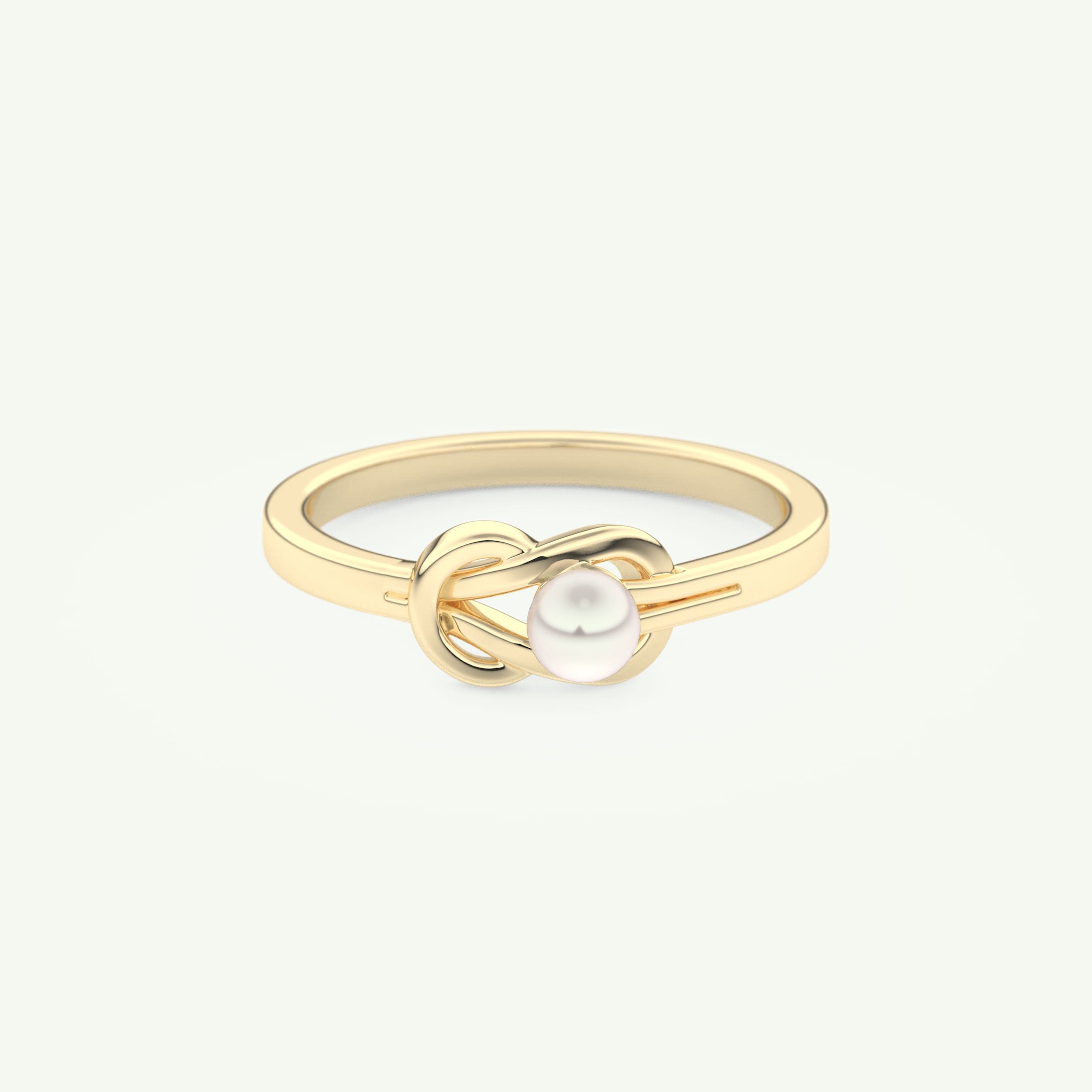 June-Pearl Solitaire Birthstone Engagement Ring 1