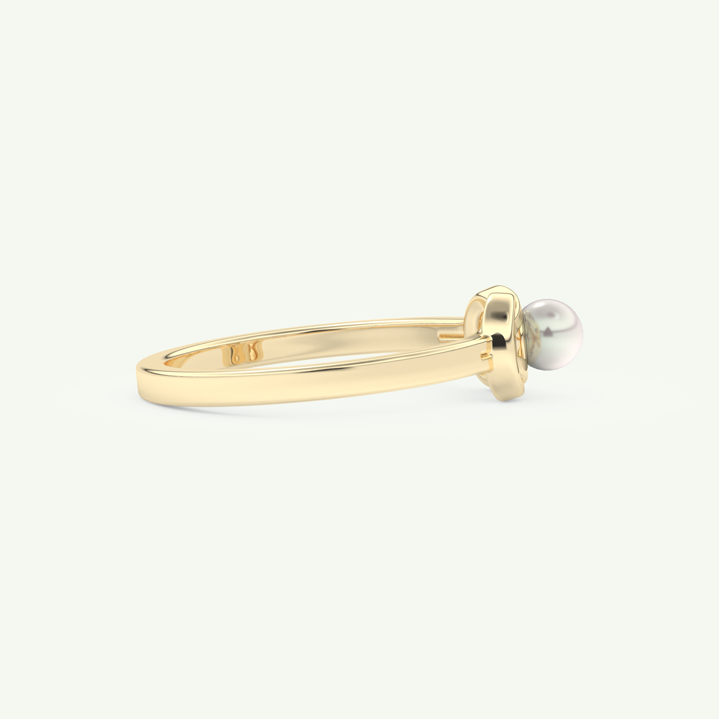 June-Pearl Solitaire Birthstone Engagement Ring 2