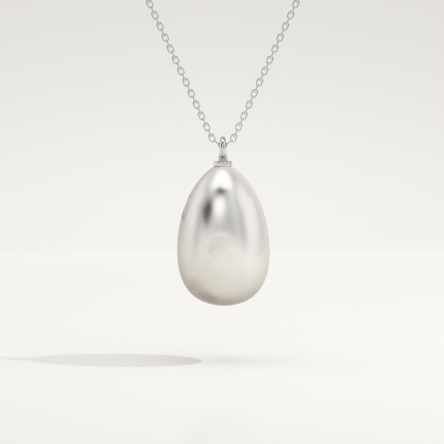 June-Pearl Solitaire Birthstone Necklace