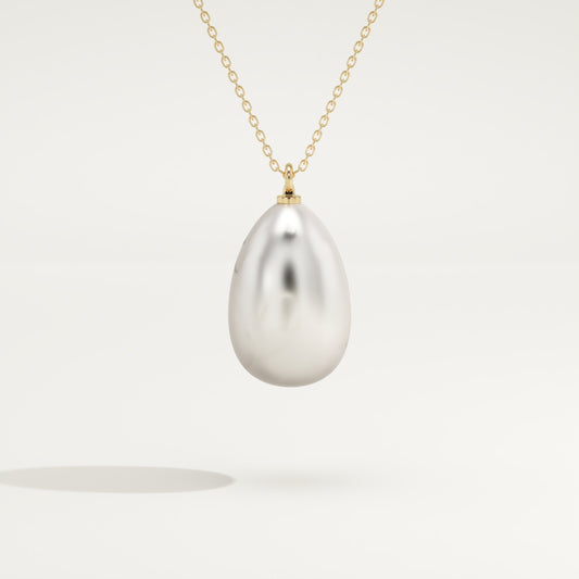 June-Pearl Solitaire Birthstone Necklace