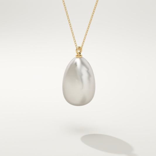 June-Pearl Solitaire Birthstone Necklace