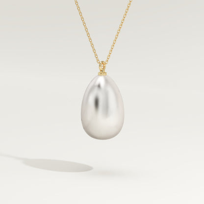 June-Pearl Solitaire Birthstone Necklace