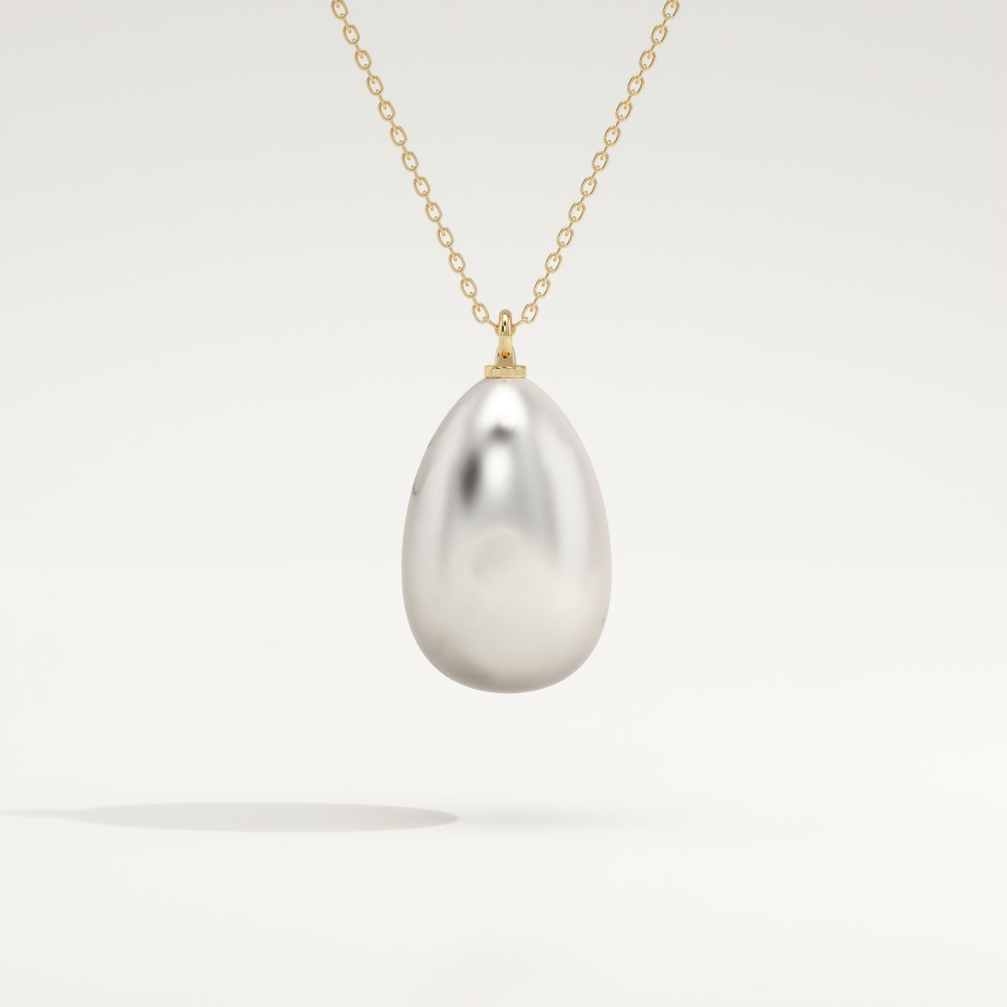 June-Pearl Solitaire Birthstone Necklace