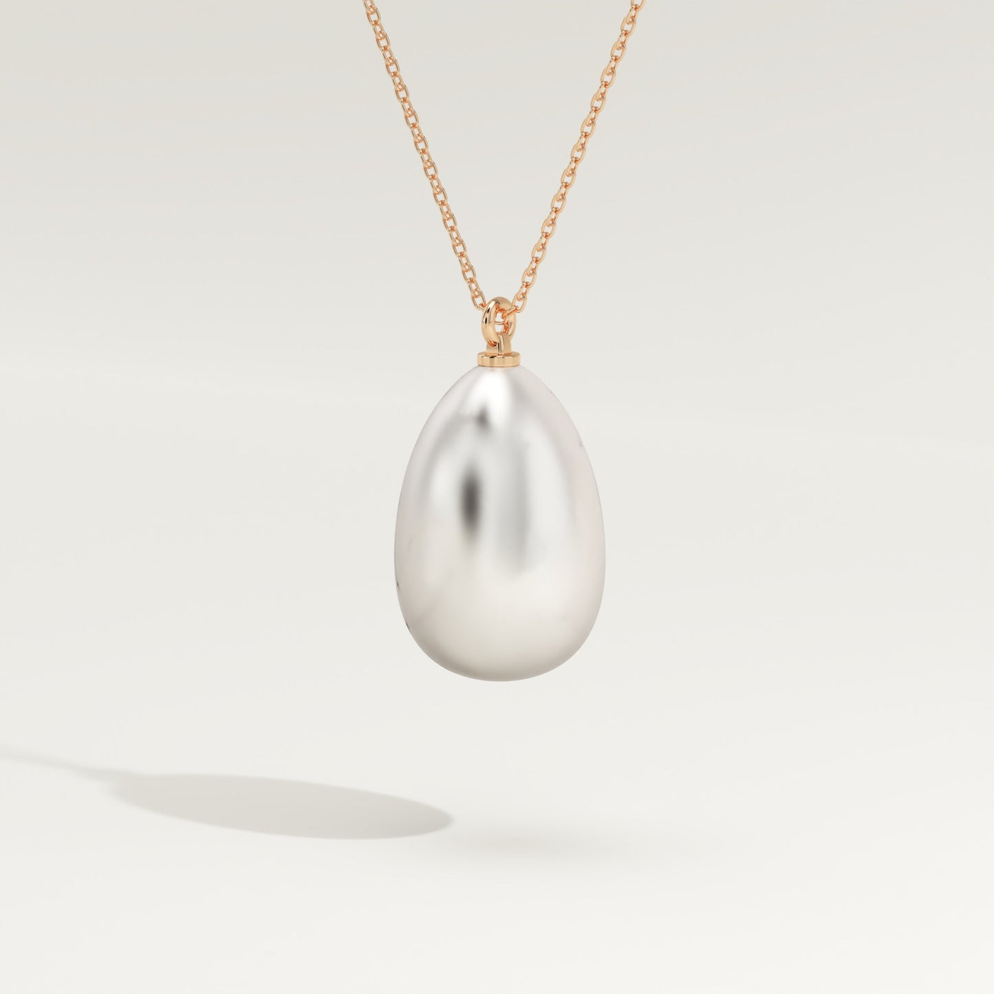 June-Pearl Solitaire Birthstone Necklace