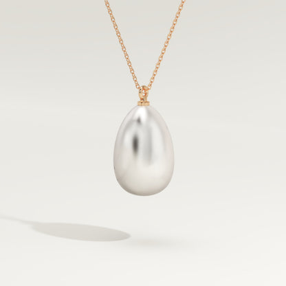 June-Pearl Solitaire Birthstone Necklace