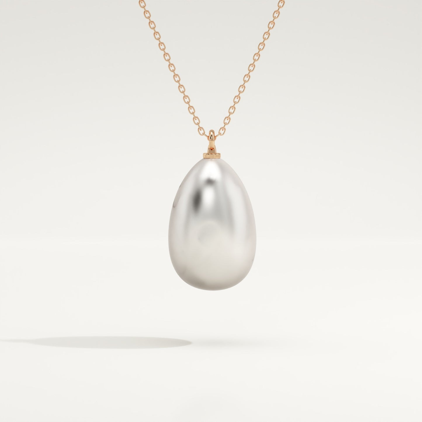 June-Pearl Solitaire Birthstone Necklace