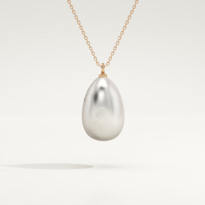 June-Pearl Solitaire Birthstone Necklace
