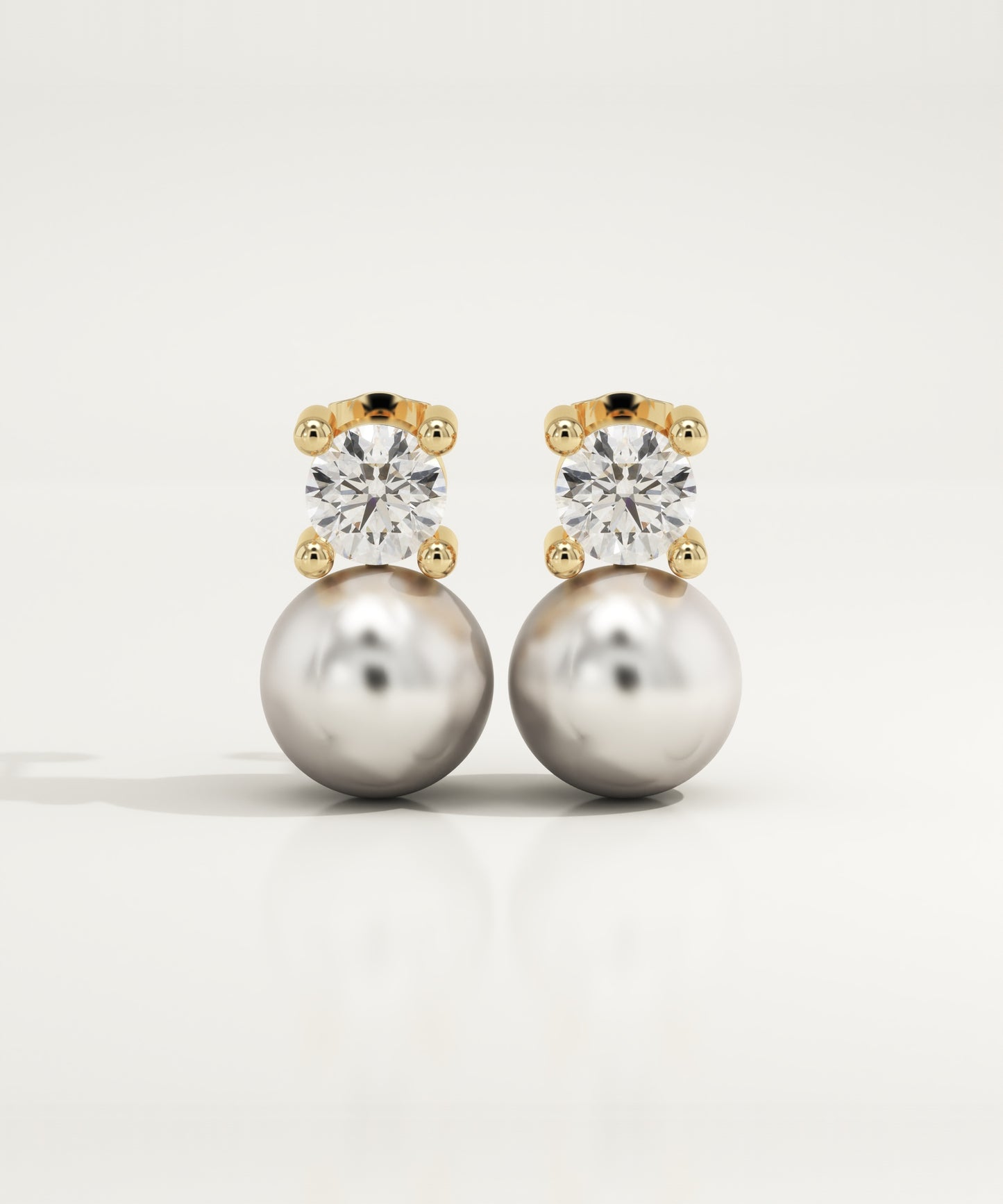 0.5 TCW Round June-Pearl Birthstone Drop Earrings