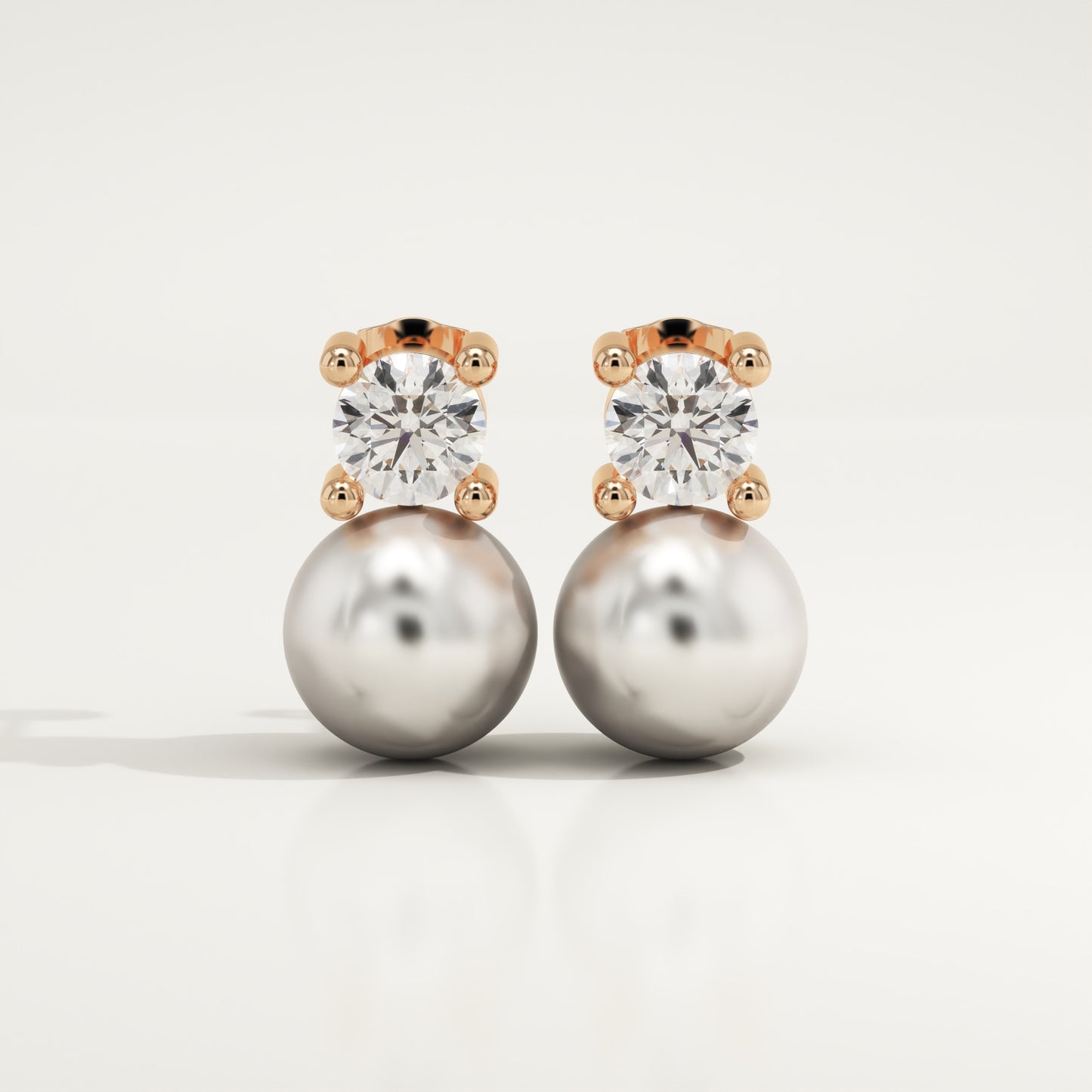 0.5 TCW Round June-Pearl Birthstone Drop Earrings