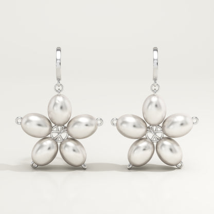 June-Pearl Birthstone Drop Earrings