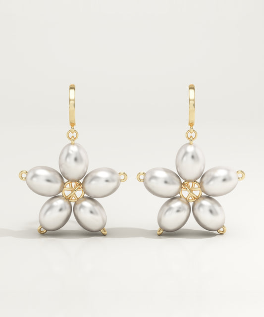 June-Pearl Birthstone Drop Earrings