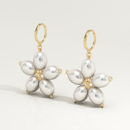 June-Pearl Birthstone Drop Earrings