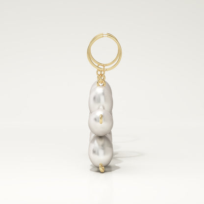 June-Pearl Birthstone Drop Earrings