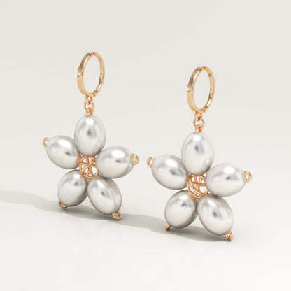 June-Pearl Birthstone Drop Earrings