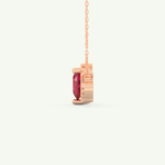 1.14 TCW Heart & Round July-Ruby Love Birthstone Necklace 8