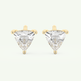 2.92 TCW Trilllion April-Diamond Birthstone Stud Earrings 1