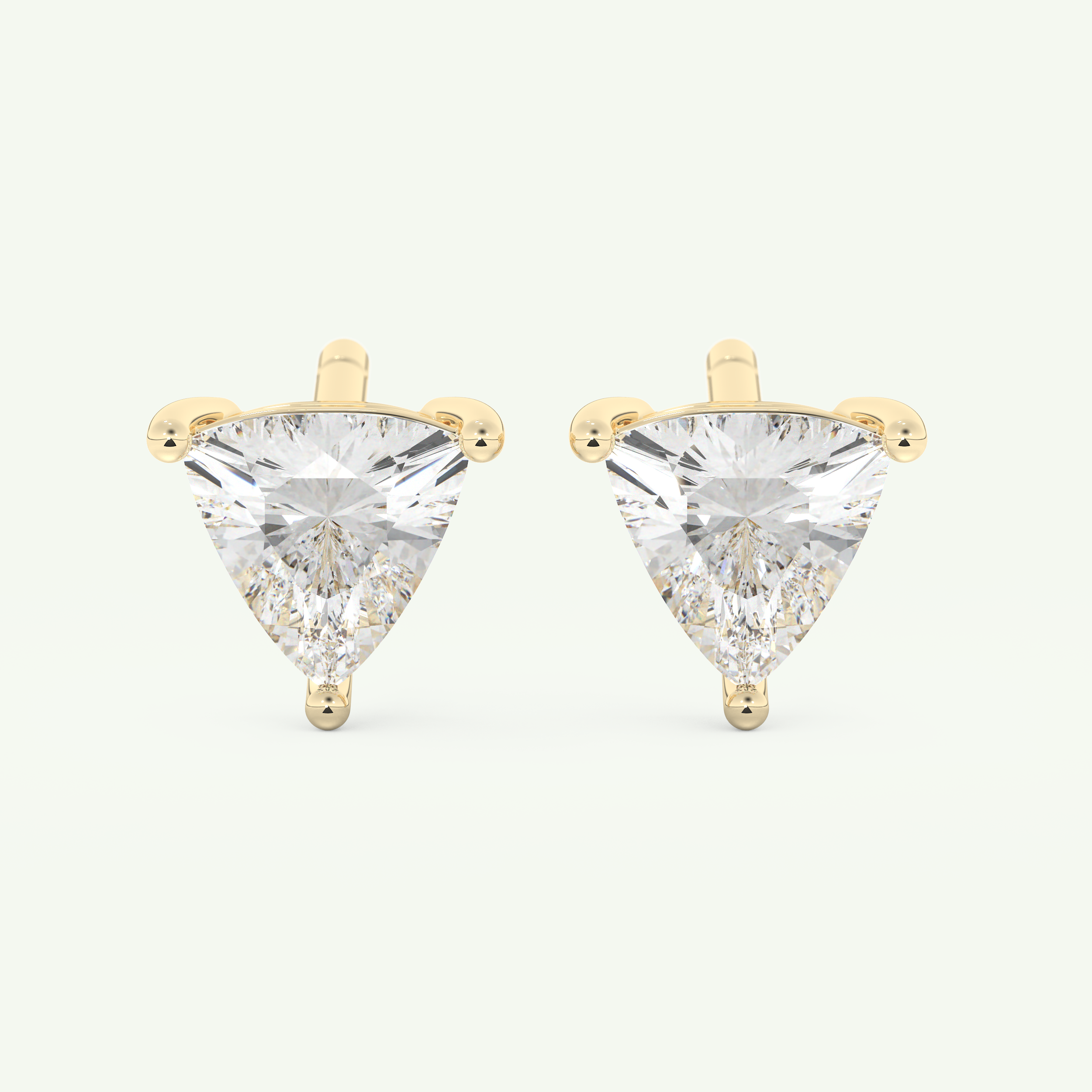 2.92 TCW Trilllion April-Diamond Birthstone Stud Earrings 1