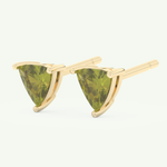 2.92 TCW Trilllion August-Peridot Birthstone Stud Earrings 3