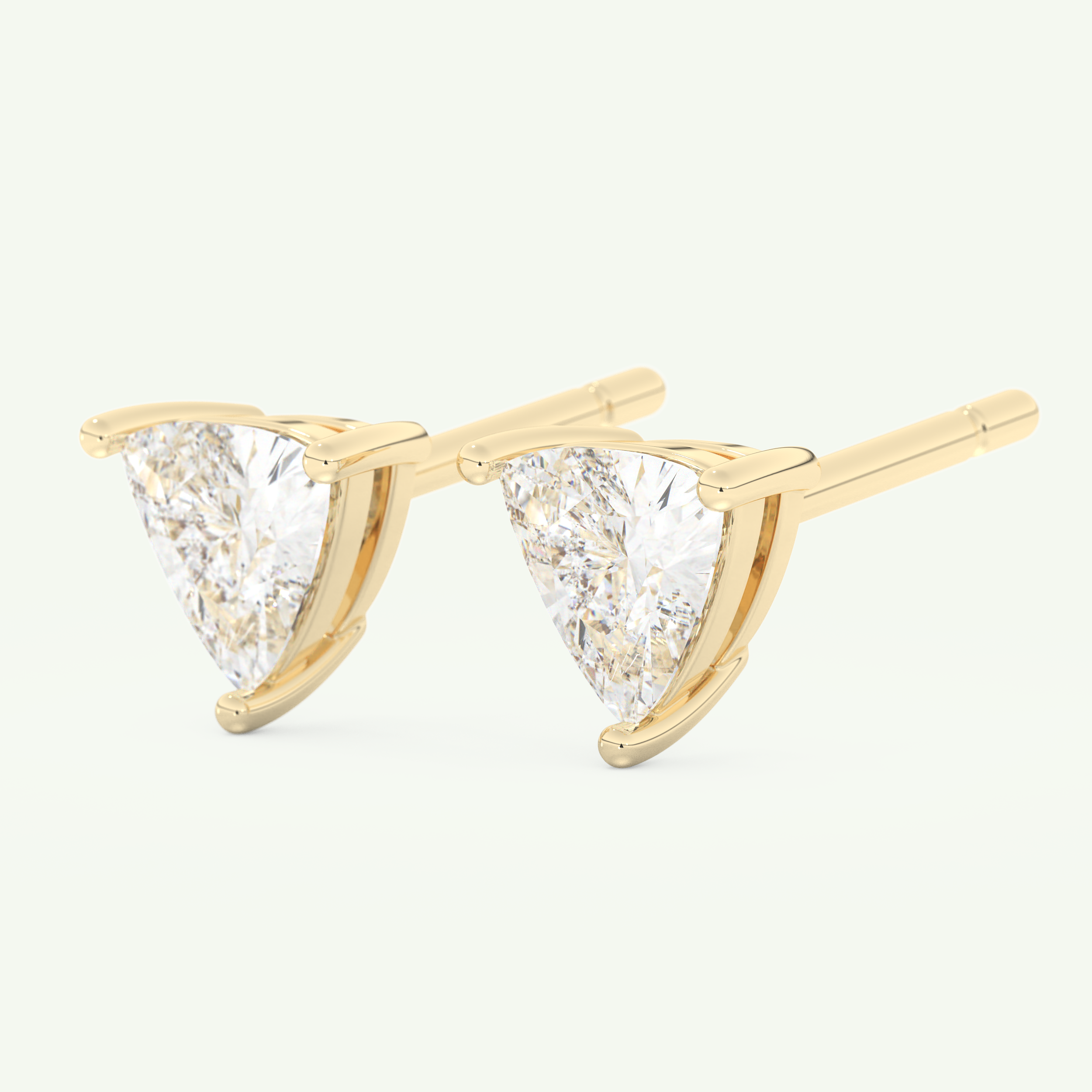 2.92 TCW Trilllion April-Diamond Birthstone Stud Earrings 3