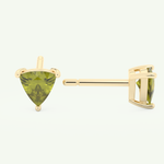 2.92 TCW Trilllion August-Peridot Birthstone Stud Earrings 4