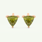 2.92 TCW Trilllion August-Peridot Birthstone Stud Earrings 5