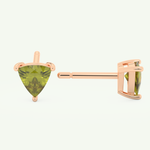 2.92 TCW Trilllion August-Peridot Birthstone Stud Earrings 8