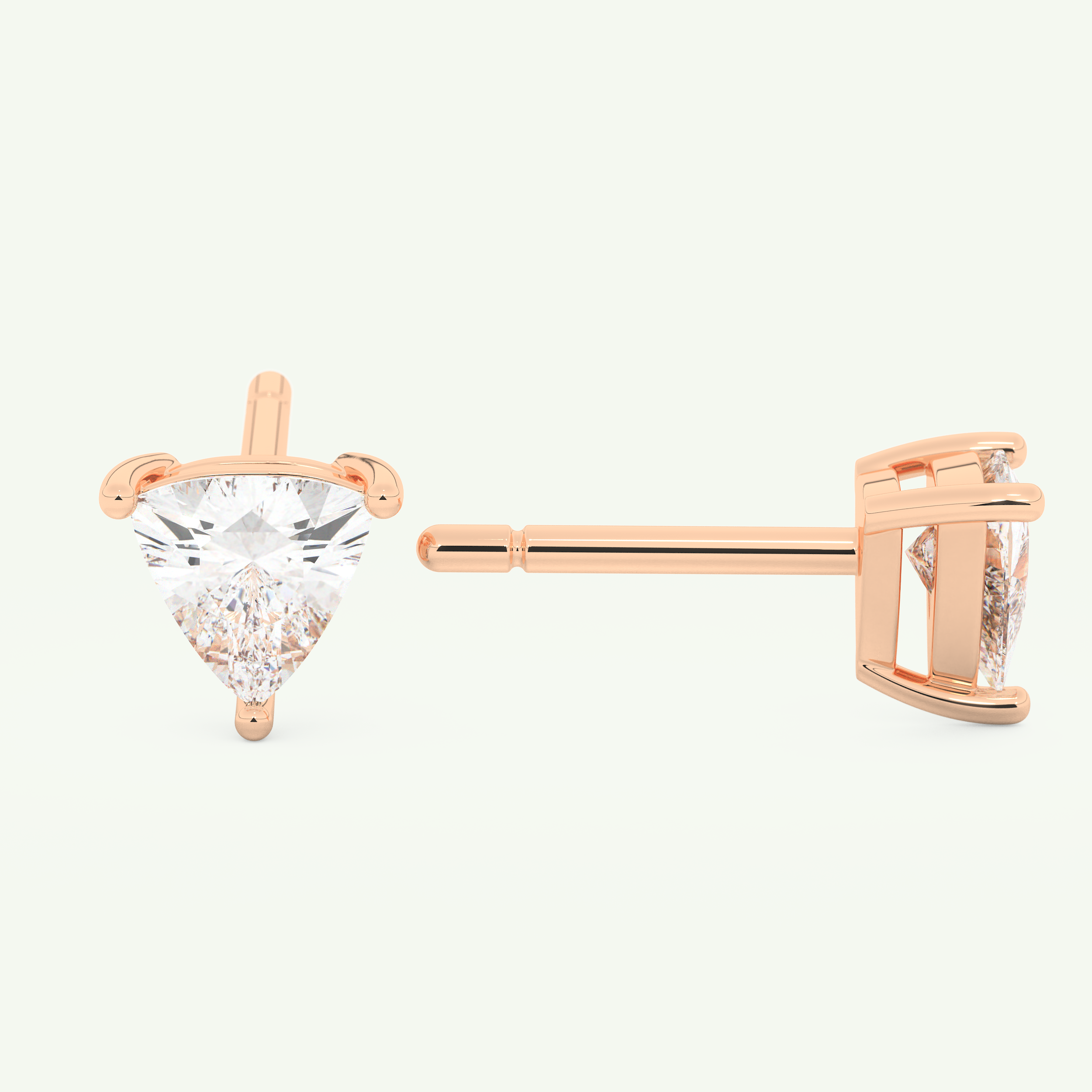 2.92 TCW Trilllion April-Diamond Birthstone Stud Earrings 8