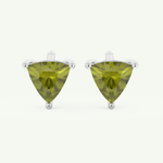 2.92 TCW Trilllion August-Peridot Birthstone Stud Earrings 9