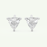 2.92 TCW Trilllion April-Diamond Birthstone Stud Earrings 9