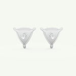 2.92 TCW Trilllion April-Diamond Birthstone Stud Earrings 10