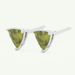2.92 TCW Trilllion August-Peridot Birthstone Stud Earrings 11