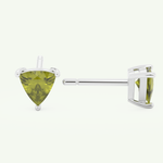 2.92 TCW Trilllion August-Peridot Birthstone Stud Earrings 12