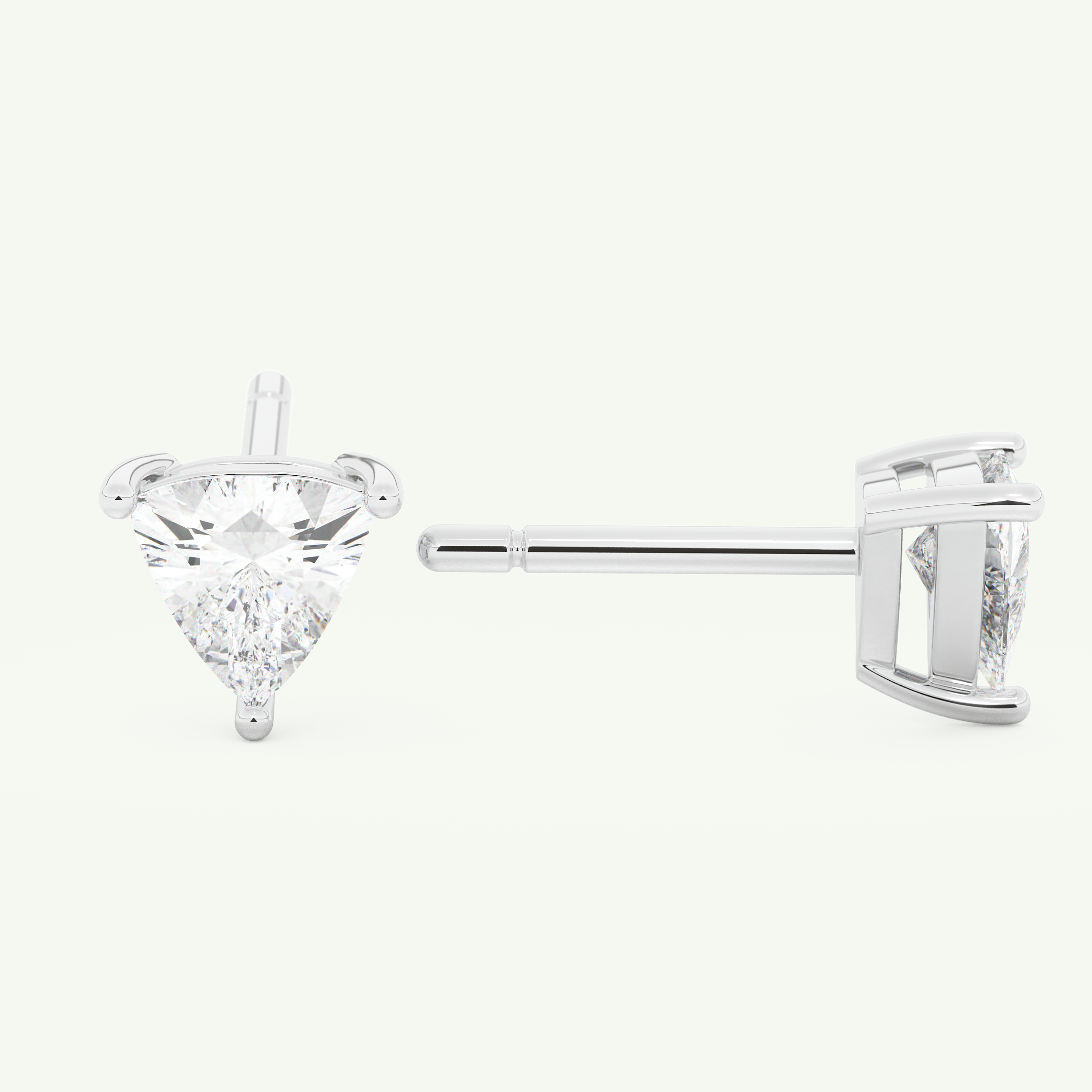 2.92 TCW Trilllion April-Diamond Birthstone Stud Earrings 12