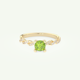 0.47 CT Round Cut August-Peridot Birthstone Engagement Ring 1