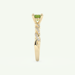 0.47 CT Round Cut August-Peridot Birthstone Engagement Ring 6