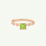 0.47 CT Round Cut August-Peridot Birthstone Engagement Ring 7