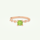0.47 CT Round Cut August-Peridot Birthstone Engagement Ring 7