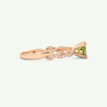 0.47 CT Round Cut August-Peridot Birthstone Engagement Ring 8