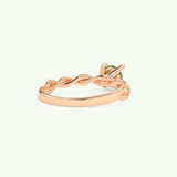 0.47 CT Round Cut August-Peridot Birthstone Engagement Ring 9