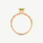 0.47 CT Round Cut August-Peridot Birthstone Engagement Ring 11