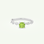 0.47 CT Round Cut August-Peridot Birthstone Engagement Ring 13