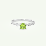 0.47 CT Round Cut August-Peridot Birthstone Engagement Ring 13