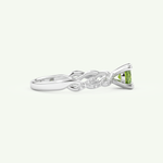 0.47 CT Round Cut August-Peridot Birthstone Engagement Ring 14