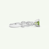 0.47 CT Round Cut August-Peridot Birthstone Engagement Ring 14