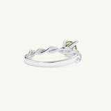 0.47 CT Round Cut August-Peridot Birthstone Engagement Ring 15
