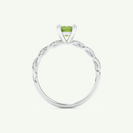 0.47 CT Round Cut August-Peridot Birthstone Engagement Ring 17