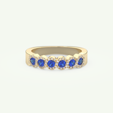 0.49 TCW Round Shaped September-Sapphire Birthstone Wedding Band 1