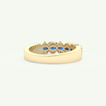0.49 TCW Round Shaped September-Sapphire Birthstone Wedding Band 3